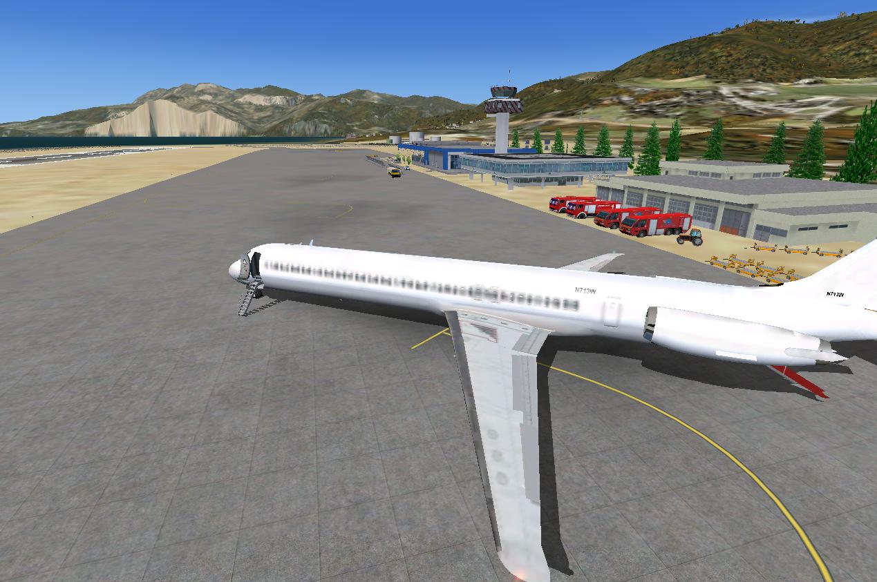 MD-81 parked in Tivat Airport (LYTV)
