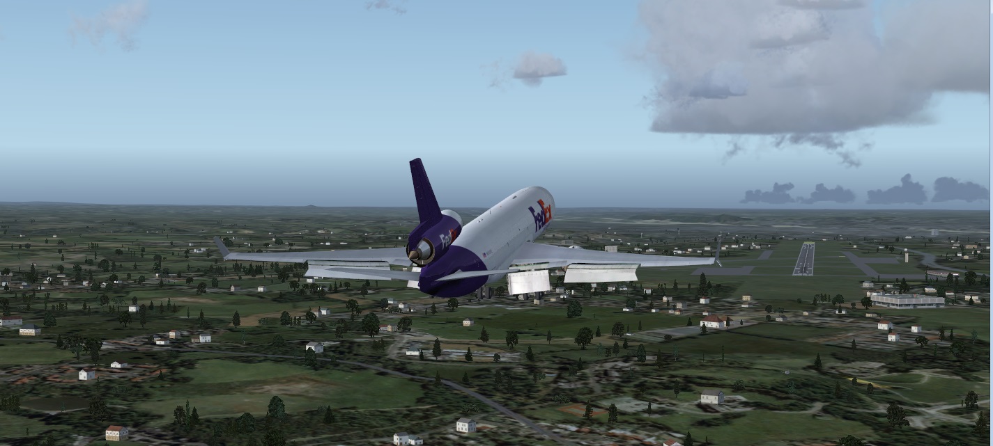 The classic FedEx MD11 approaching to EHBK!