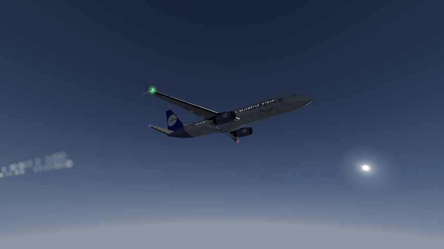Boeing 737-800 (split scimitars) in the New Atlas Virtual Airlines Livery, close to EDDF.