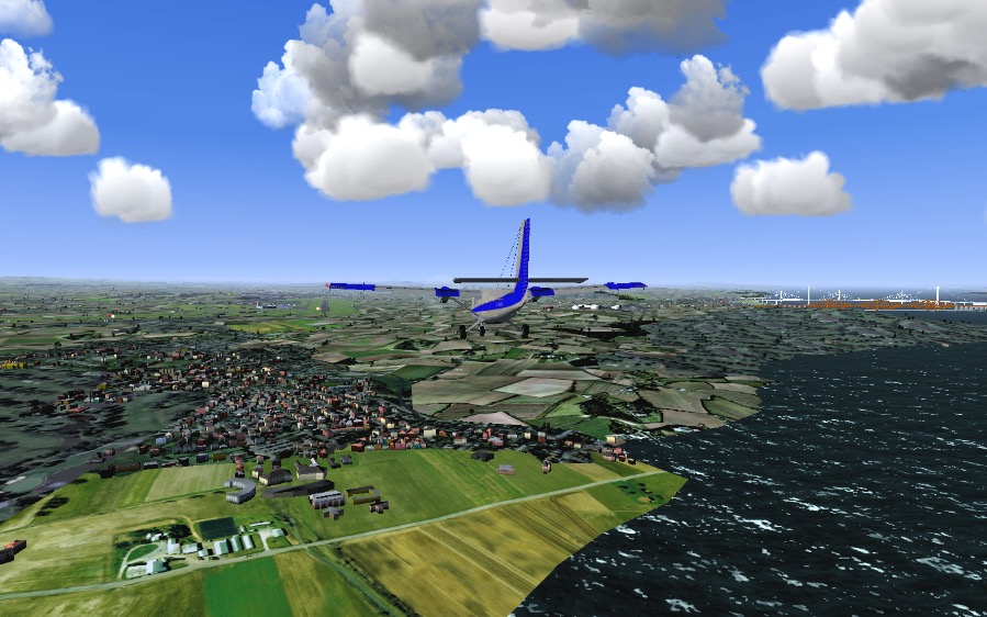 D-AVX6 flying over Edinburgh