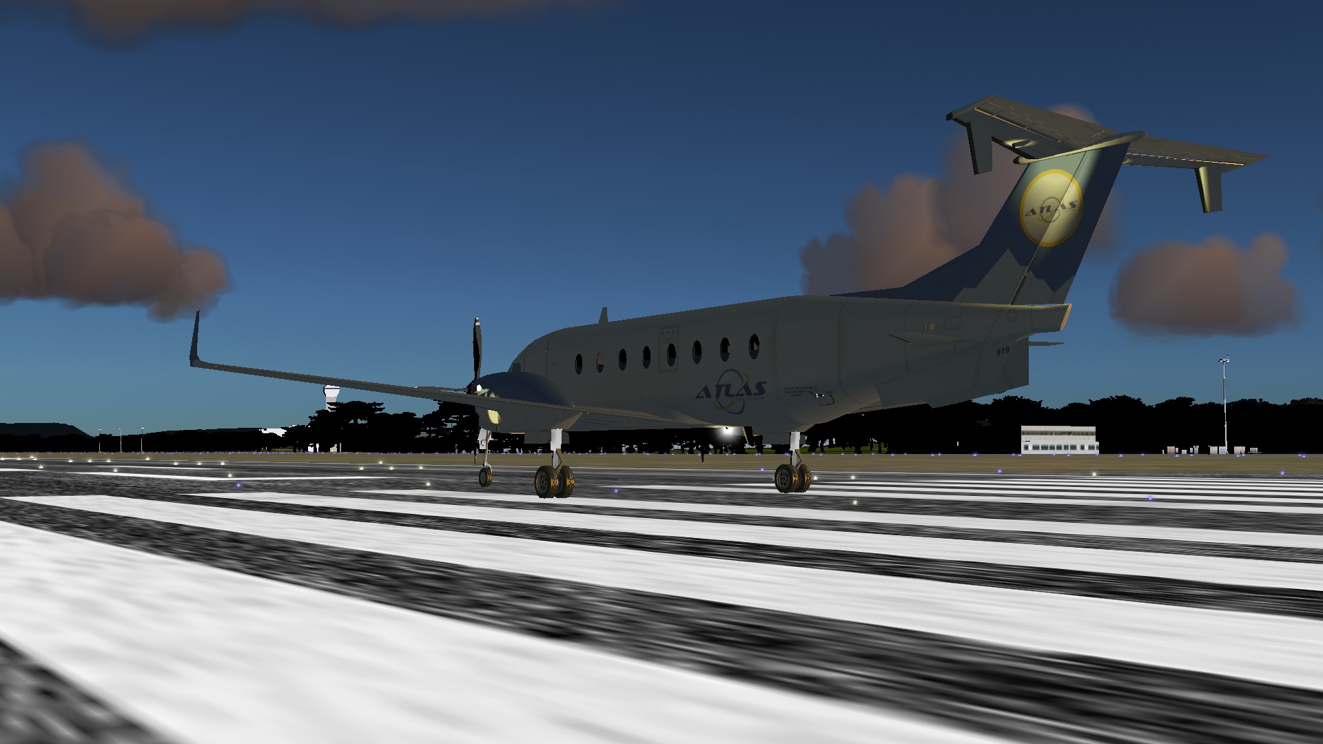 Flightgear Beechcraft B1900d with Atlas liverie at SKBO.